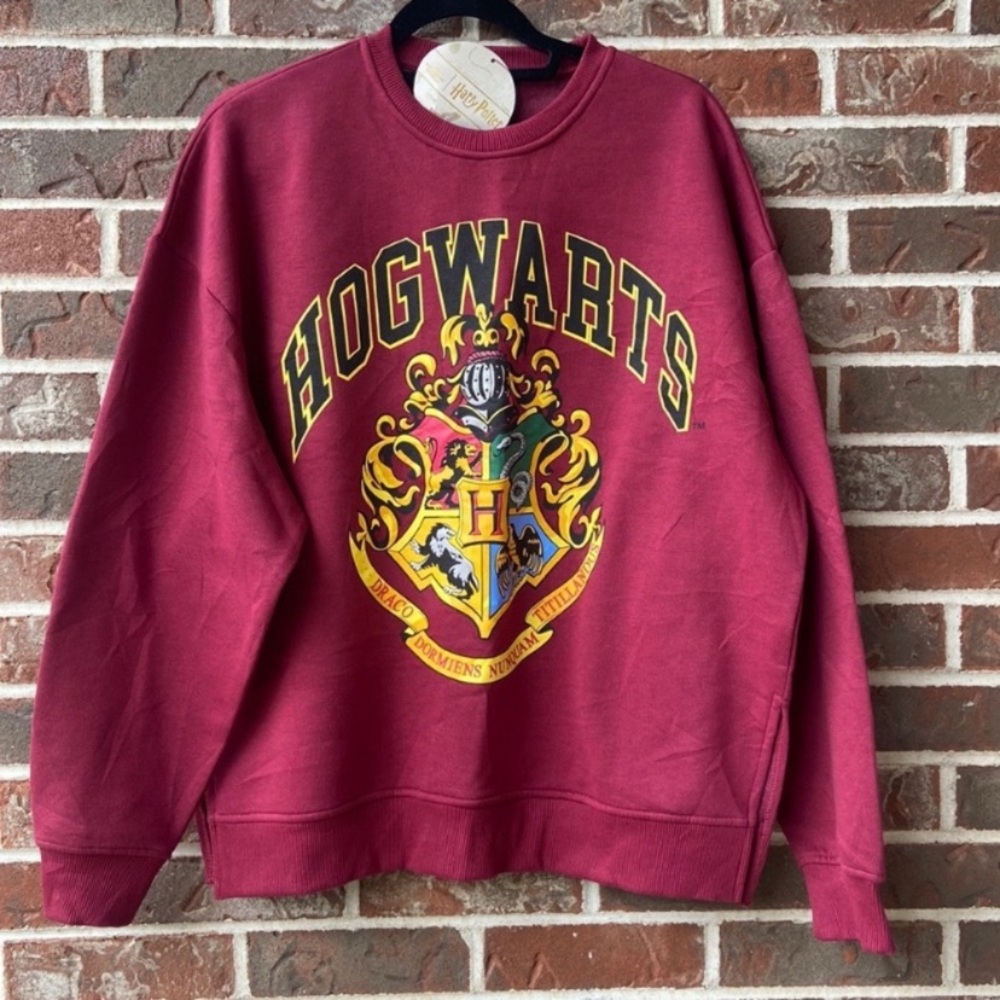 Hogwarts Harry Potter Maroon Crewneck Sweater